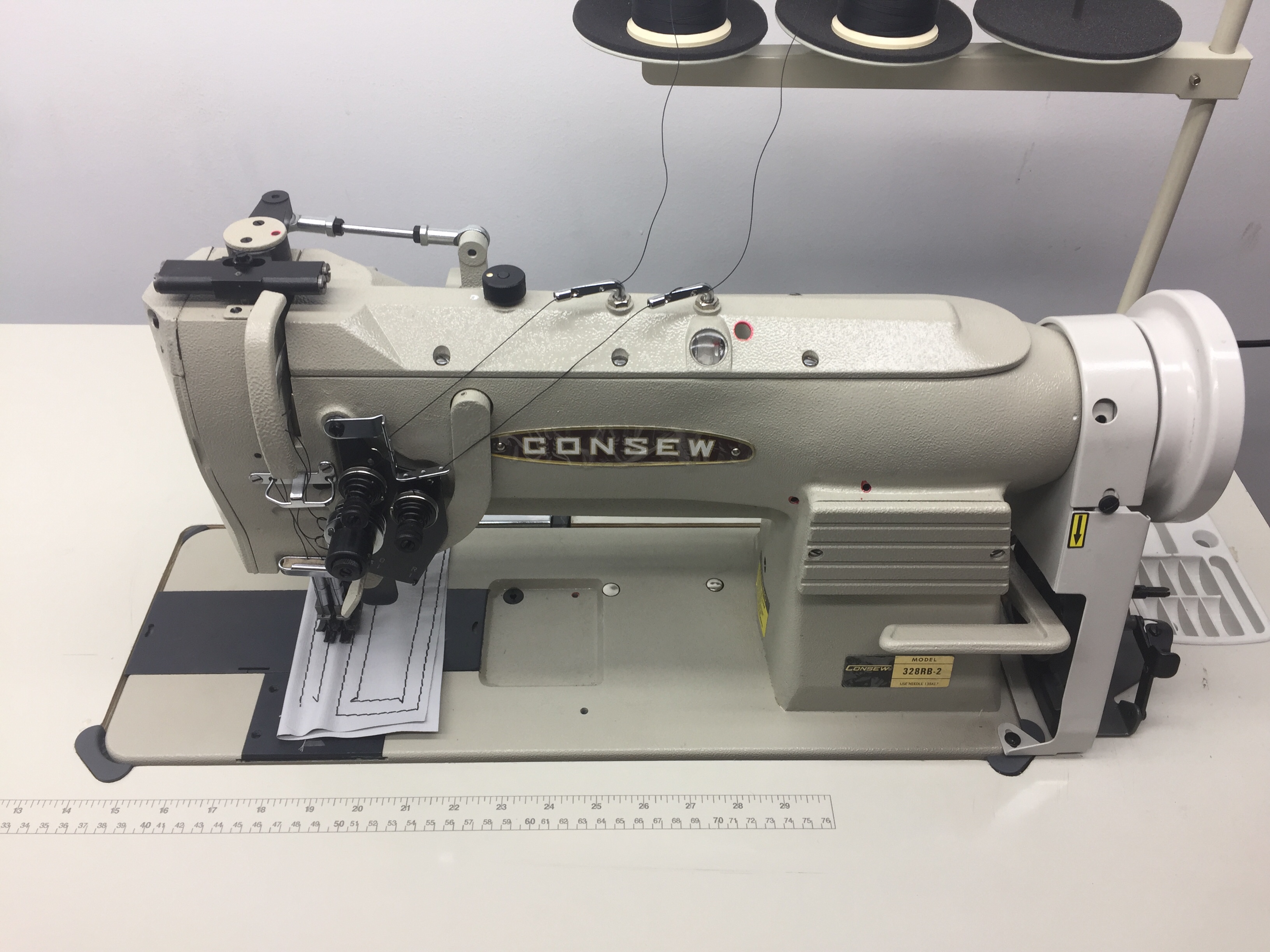 Consew 255RB-3 Heavy Duty, Single Needle, Triple Feed, Drop Feed, Needle Feed, and Alternating (Walking) Presser Feet, Lockstitch
