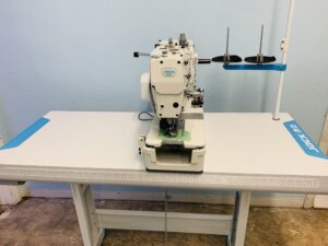 Jack JK-782E industrial buttonhole sewing machine on stand