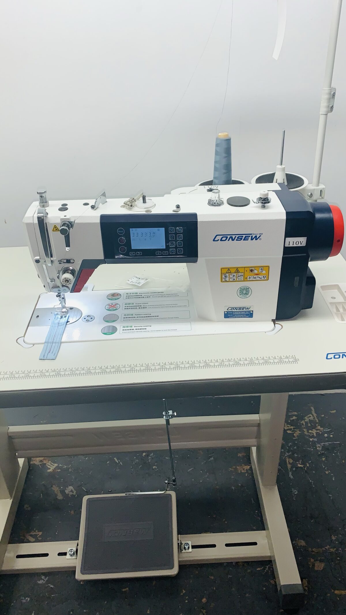 CONSEW 7360RB7DD-2 HIGH SPEED SINGLE NEEDLE, DROP FEED LOCKSTITCH MACHINE FULL AUTOMATIC